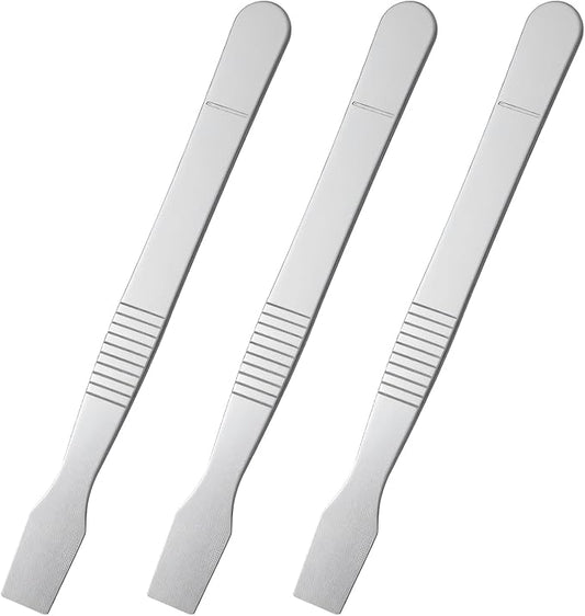 3Pcs Small Metal Scrapers Tool, Handy Non-Scratch Crevice Cleaning Tool Flathead Scraper Tools for Tight Spaces Multi-Purpose Label Scraper Perfect for Removing Oil Stains, Kitchen, Stains, Paint