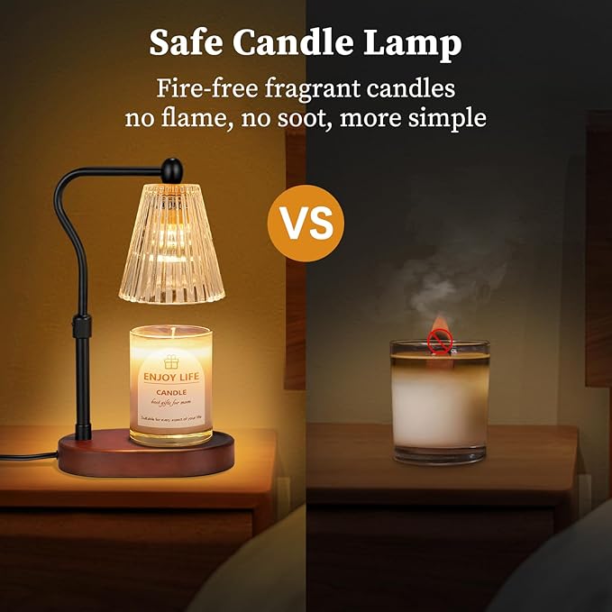 Candle Warmer Lamp with Timer Dimmer Adjustable Height,Mothers Day Gifts,Electric Wax Warmer Vintage Home Decor for Scented Jar Candles,Birthday Gifts for Women