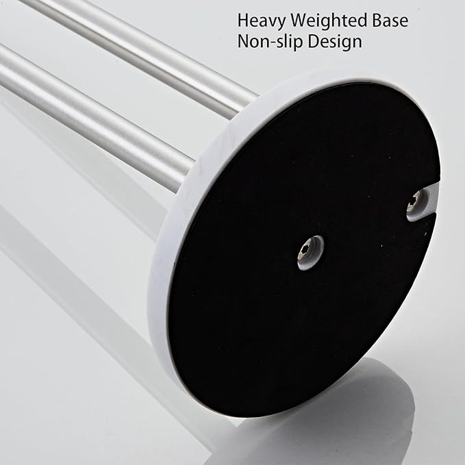 Marble Toilet Paper Holder Stand - Brushed Nickel, Freestanding with Storage, Floor Stand, Silver Toilet Roll Holder, Standing Paper Towel Holder