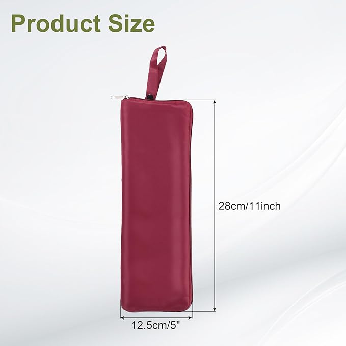 uxcell Wet Umbrellas Bag, 11 x 5 Inch Waterproof Oxford Cloth Reversible Umbrellas Sleeve Cover Portable Waterproof Case for Wet Travel Folding Umbrellas Travel Home Outdoor, Burgundy