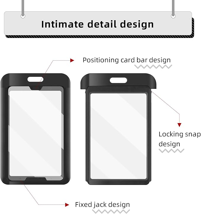 12 Pack Sliding Badge Holder with Double-Sided Windows Key Card Work Badge Sleeve for Office School Factory Teacher Student (Red)