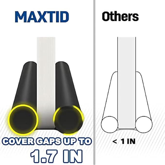 Door Draft Blocker 32 Inches Door Sweep for Interior Doors Wind Blocker Door Bottom Seal Weather Stripping Black Door Draft Stoppers for Bottom of Door 32 Inch Block Cold Air Noise Smoke Stopper