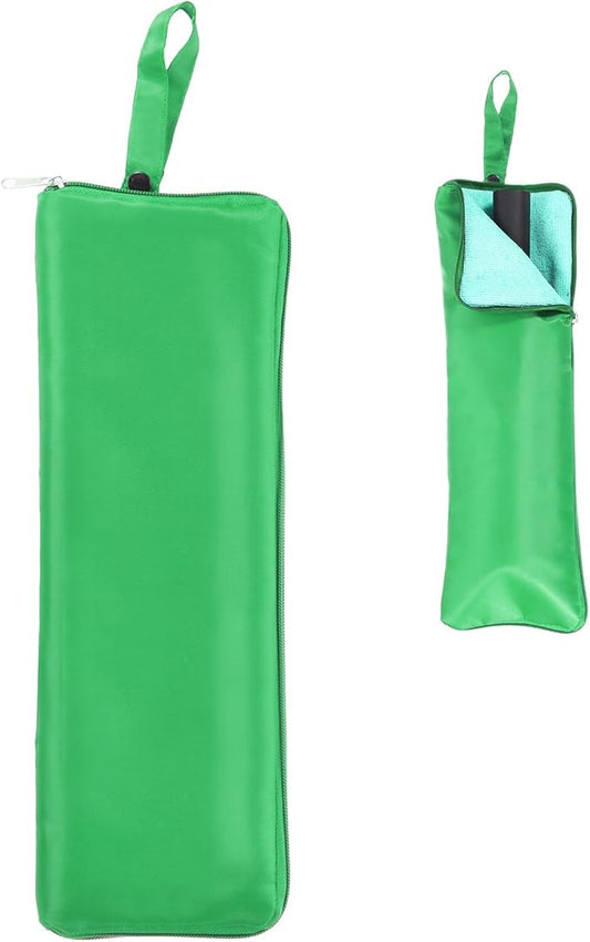 uxcell Wet Umbrellas Bag, 15 x 5 Inch Waterproof Oxford Cloth Reversible Umbrellas Sleeve Cover Portable Waterproof Case for Wet Travel Folding Umbrellas Travel Home Outdoor, Green