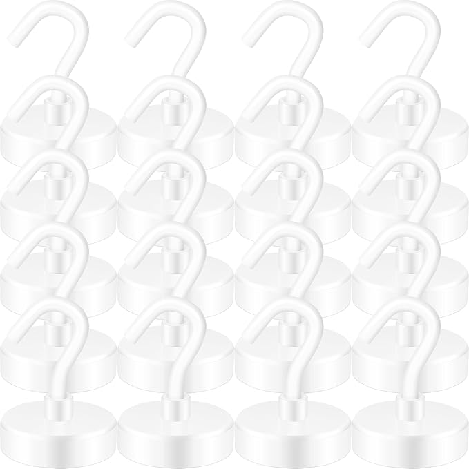 Neosmuk Magnetic Hooks, Cruise Ship Essentials, 26 lb, White