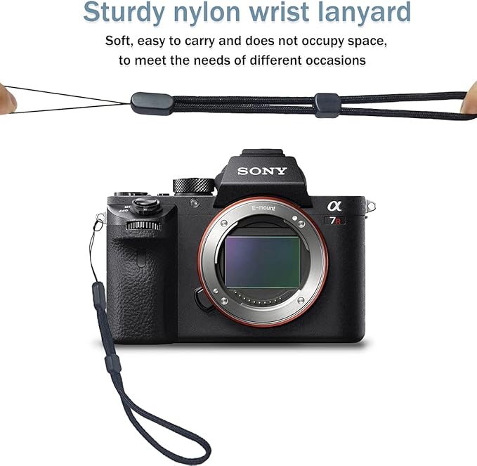 yuntop 5PCS Wrist lanyard, 8.8 inch Hand Wrist Strap Lanyard, Adjustable Nylon Wristlet Straps for Cell Phone, Camera, GoPro, PSP, USB Flash Drives, Flashlight (Black)