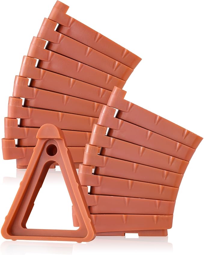 FantasyLife Pot Feet for Outdoor Planters, Invisible Breathable Plant Risers, Moisture-Proof Pot Stands Toes Lifters for Heavy Plants, Stackable Planter Feet for Indoor Outdoor (16pc Orange, Small)