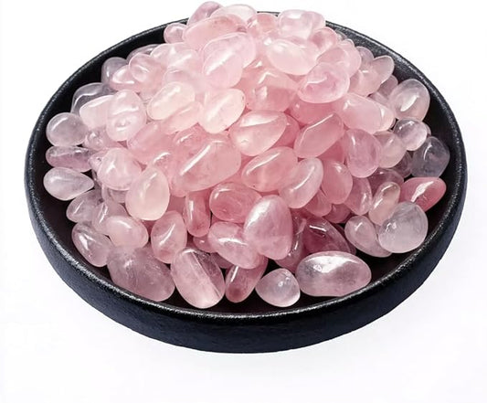 Polished Natural Rose Quartz Crystals - 72 Pcs, 0.5" 10 oz Handpicked Natural Tumbled Gemstones Rocks, Pebbles for Reiki, Chakra, Healing Home Decor