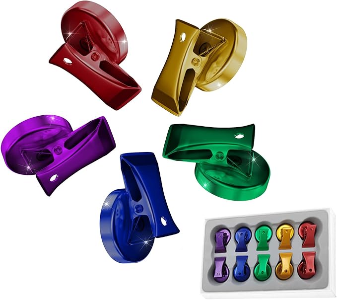 Force Magnet- Magnetic Clips Pack of 10 - Premium Quality Magnet Clips with Anti Scratch Pads - Make Notes, Remember Appointments and Hang Keys on Metal Surfaces-Heavy Duty (Mix-Color)