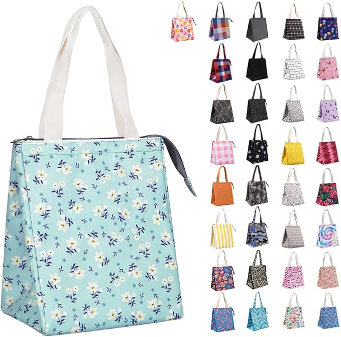 iknoe Insulated Lunch Bag for Women & Adults, 9L Foldable Wide-Open Cooler Bag with Pockets, Leakproof & Portable, for Picnic, Office, Beach(Shivering)