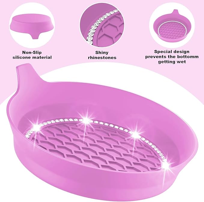 2 PCS Car Cup Coasters, Universal Cup Holder Coaster for Car Accessories, Bling CupHolders Insert for Women Non-Slip Silicone Car Cup Holder Coasters