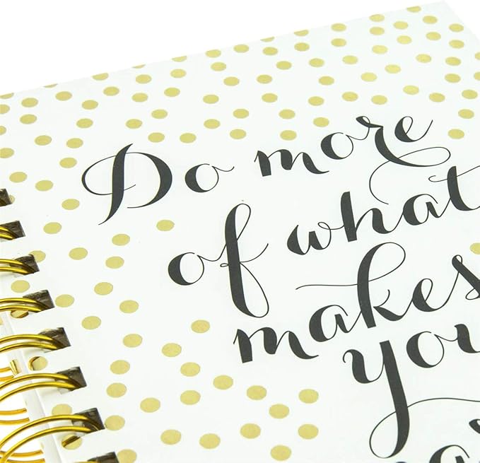 Graphique Designer Notebooks - "Do More of What Makes You Sparkle" - Spiral Bound Writing Journals for Offices, Schools, Classrooms, and More - Hard Cover with 160 Ruled Pages (6.25" x 8.25")