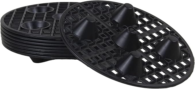 8 PCS Plant Level Pot Elevator, Heavy Duty Plant Stands, Plant Saucer Riser for Indoor Plant Flower Pot Grow Drainage, Plant Pot Saucer for Prevent Rot and Damage on Patio & Deck (8inch)