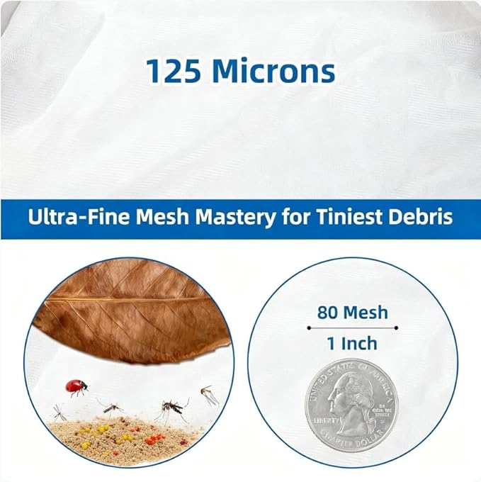 14'' pool net, Pool Skimmer Net with Ultra Fine Mesh Netting Bag, Aluminum Frame, Super Extra Fine Nylon Net, Spa Pool Cleaning Net, Skimmer for Sand, Silt, Leaves, Remove The Finest Debris (No Pole)