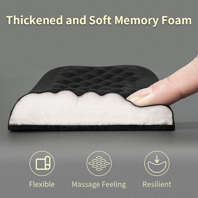Vaydeer Keyboard Wrist Rest, Large Full Keyboard Support Pad, Memory Foam Hand Rest Cushion for Desk, Ergonomic Computer Laptop Mac Typing Padded, Office Gaming Palm Arm Carpal Tunnel Pain Relief