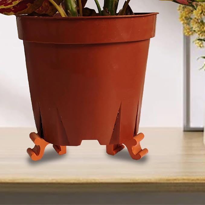 HKOYTIUP 6pcs Plant Risers Resin Pot Feet for Outdoor Planters 1.18 Inch Tall Frost Proof Plant Elevators for Pots for Outdoor Garden Lawn