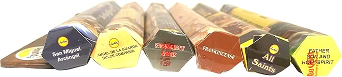 Sreevani Incense Sticks Variety Pack #18 and Incense Stick Holder Bundle Gift Set with 6 Church Fragrances