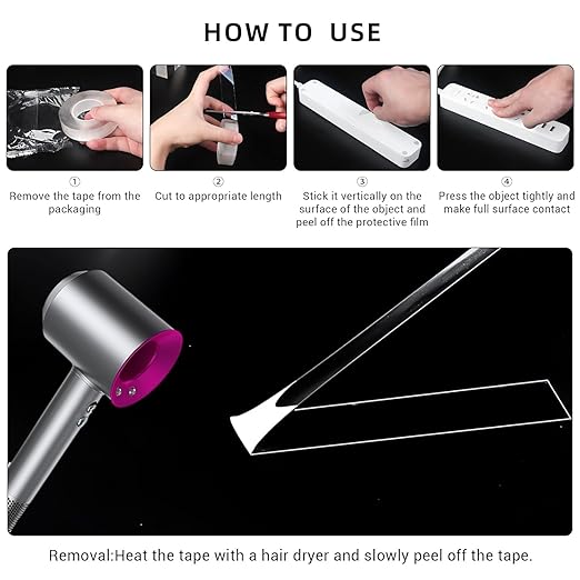 Double Sided Tape, Nano Tape, Transparent Adhesive Tape, Traceless Adhesive Tape, Removable, Washable, Reusable, Suitable for Carpets, Photo Walls, 3m Per Roll, 60 Rolls