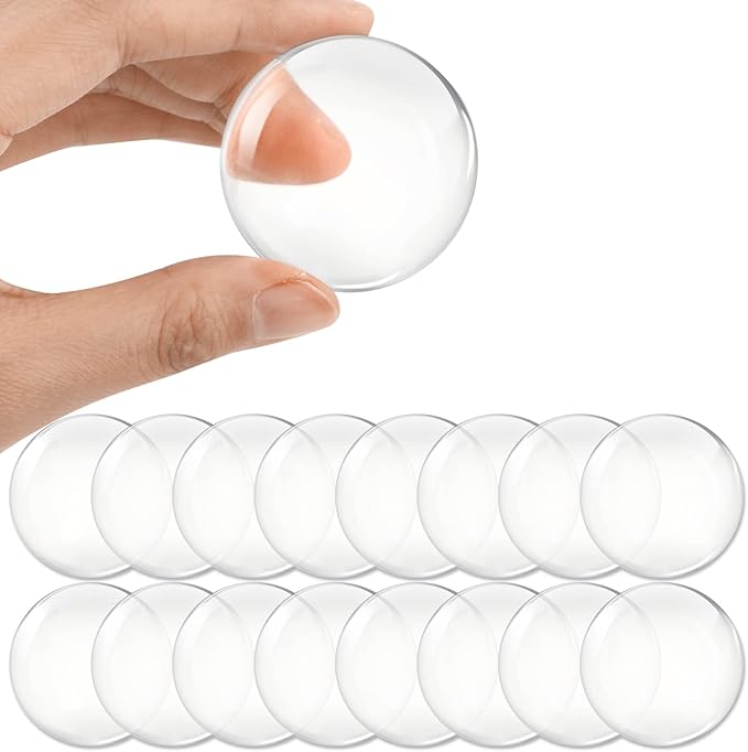 Door Stoppers for Wall, Etybetopstar 16Pack 1.57" Rubber Door Knob Wall Protectors, Strong Self-Adhesive Door Bumpers for Wall, Quiet & Shock-Absorbing Door Handle Stopper, Clear