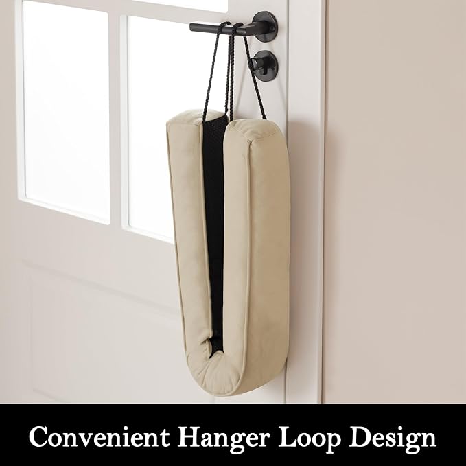 Sunolga Door Draft Stopper Blocks Hot and Cold Air with Removable Washable Cover for Bottom of Door, All-Season Seal for Noise, Light, Dust, Door Sweep for Gaps Up to 3", Home Essentials, 36", Beige
