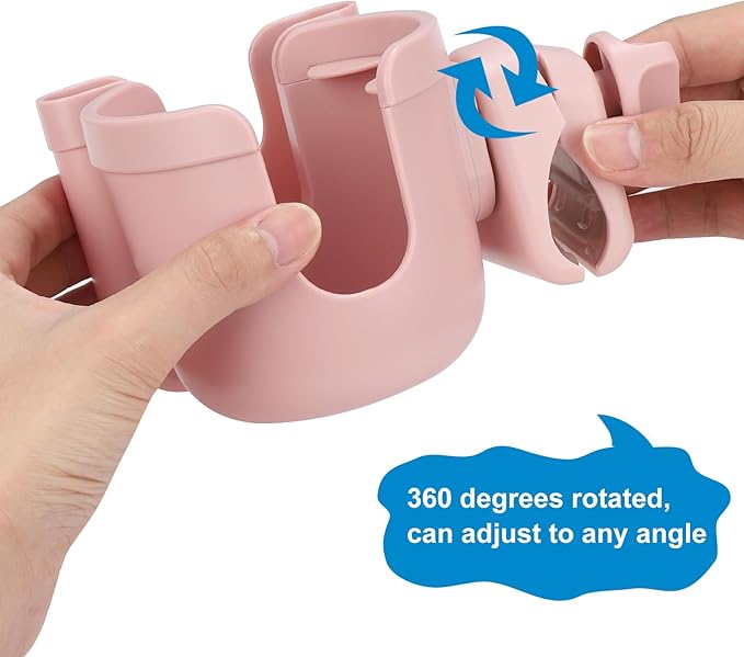 Accmor 2-in-1 Walker Cup Holder with Phone Holder, Wheelchair Cup Holder, Rollator Cup Holder, Cup Phone Holder for Walker, Wheelchair, Rollator, Mobility Scooter