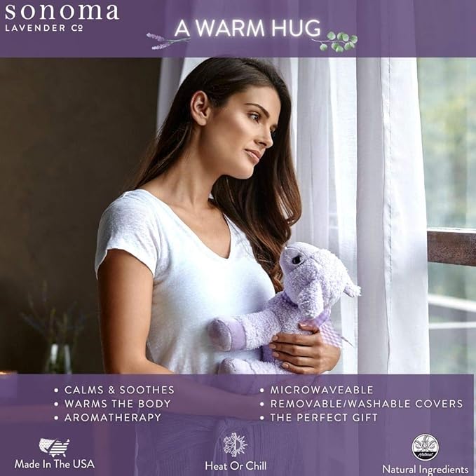 Sonoma Lavender Microwaveable Aromatherapy Pillow Filled with Lavender, Plush Koala, Lavender Scented with Removable Washable Cover, Kalee The Koala