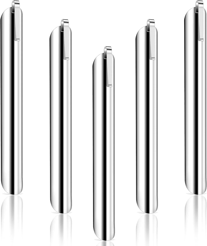 Crumb Sweeper, Restaurant Crumbers for Servers, Crumb Sweeper for Tablecloth with Storage Clip Holder, Stainless Steel Crumb Scraper, Table Crumber Tool for Waiters, Waitresses and Servers (5 PACK)