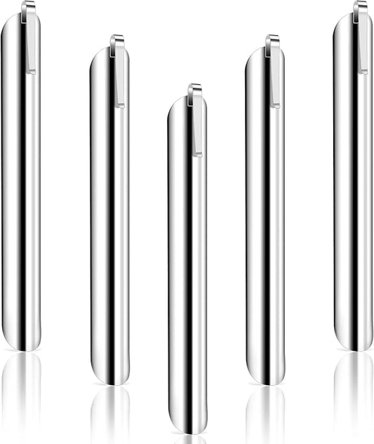 Crumb Sweeper, Restaurant Crumbers for Servers, Crumb Sweeper for Tablecloth with Storage Clip Holder, Stainless Steel Crumb Scraper, Table Crumber Tool for Waiters, Waitresses and Servers (5 PACK)