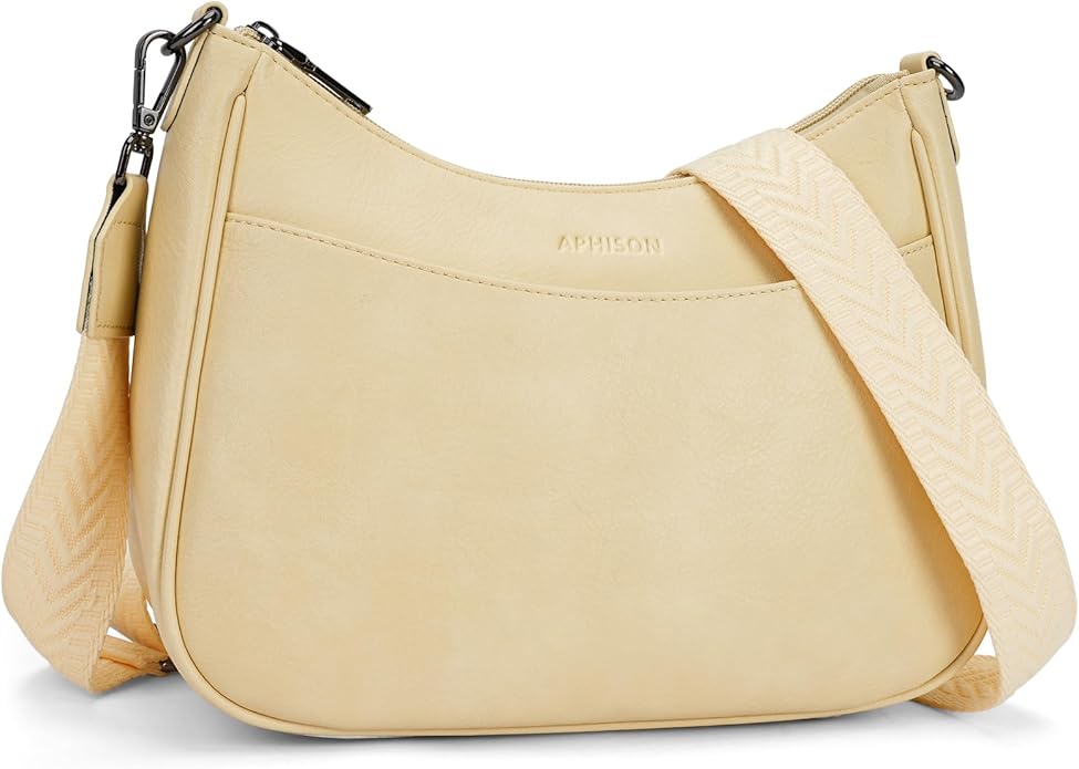 APHISON Trendy Leather Crossbody Purse with Adjustable Strap, Women's Shoulder Handbag