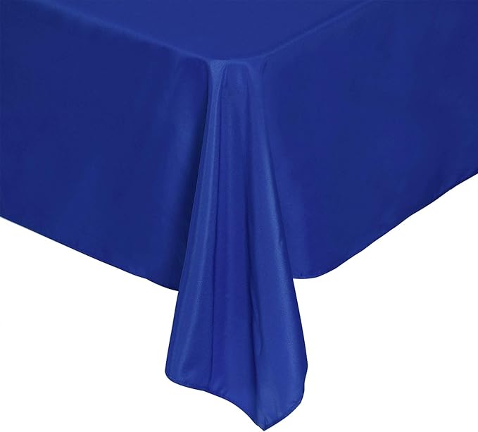 Cupuamon Rectangle Tablecloth 90x156 inch Washable Polyester Fabric Table Cloth for Wedding Party Dining Banquet Decoration（90x156, Royal Blue）