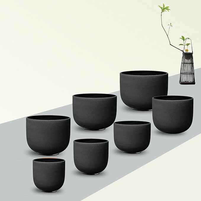 RYAN DVAN 7-12 Inch Set of 7 Pcs Black Color Quartz Crystal Singing Bowl Chakra Set with Free 2 pcs Carrying Case