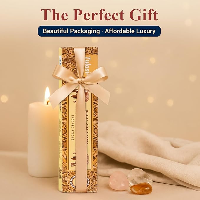 Nag Champa Incense Sticks with Natural Oils, Assorted Incense Set of 12 Scents - Lavender, Rose, Sandalwood, Vanilla, White Sage, Cinnamon, Rosemary, Positive Aroma for Meditation, Yoga Thanks Giving