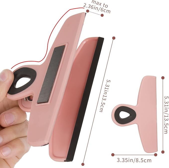 Pink Magnetic Food Clips (8pcs) - Chip, Bag & Food Clips