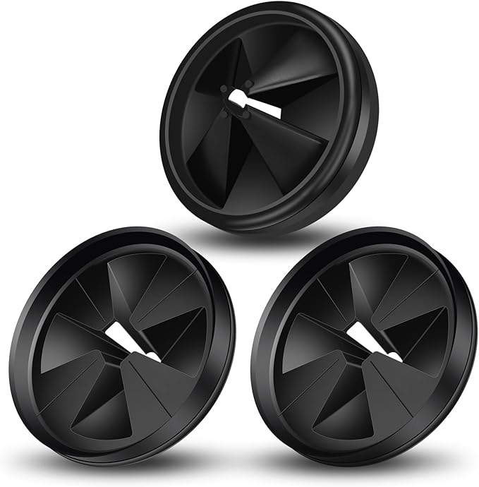 3 Pack Garbage Disposal Splash Guard - Sink Baffle 3 3/8" QCB-AM for InSinkErator Evolution Series, Removable Garbage Disposal Rubber Drain Insert Quiet Collar Drain Plugs Garbage Disposer Accessories
