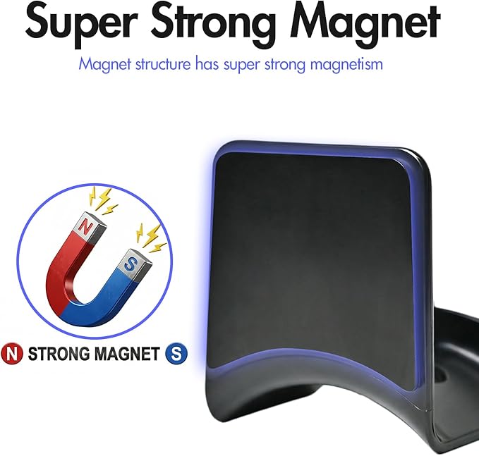 Magnetic Headphone Holder, Headphone Hanger for Desk & Table, Headphone Mount Stand with Rubber Pad, Headset Stand Hook, Headphone Holder for All Computer/Gaming Headsets