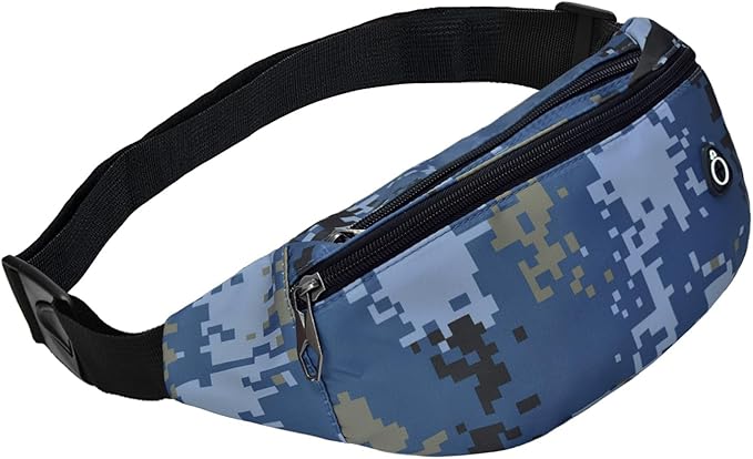 Fanny Packs for Men and Women, Waterproof Sports Waist Pack Bag for Travel Hiking Running Hands-free