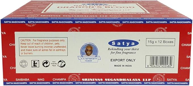 Dragon's Blood Incense Sticks and Incense Stick Holder Bundle Insence Insense Satya