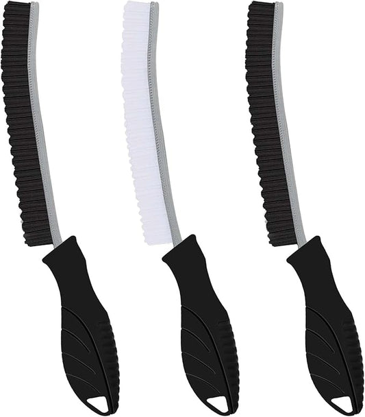 Magiware Hard Bristle Crevice Cleaning Brushes for Household Use - 2025 New Thin Scrub Brush Set, Small Cleaner Tool for Narrow Spaces, Kitchen,Toilet, Bathroom,Window, Faucets, Car Gaps (Model 2)