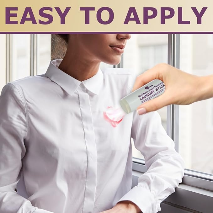 Cadie Laundry Stain Remover Stick – Pre Wash Spot Cleaner for Fabric Clothing on Cotton,Wool,Synthetics - Easy Removal of Grease,Blood,Coffee,Ink,Lipstick,Wine,Grass Soil | Clean On-The-Go (3 Pack)