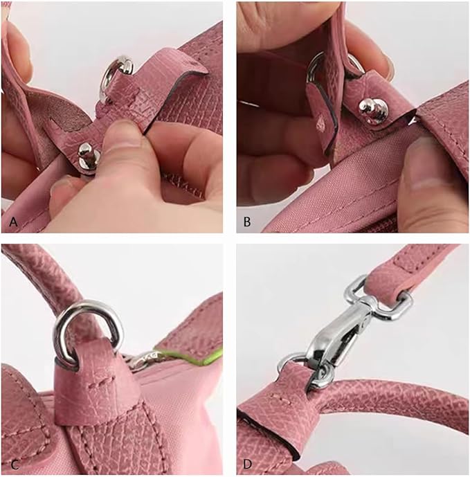 Jiesinlov Leather Bag Shoulder Strap Replacement Crossbody Adjustable Conversion Kit Fit for Mini Pouch