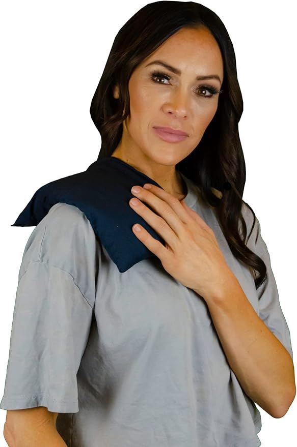 Nature's Approach - Basic Herb Pack Rice Heating Pad Microwavable Reusable Heat Pack with Herbal Aromatherapy Fill, Freezer and Microwave Safe for Hot and Cold Therapy, 2 Pack Nighttime Blue