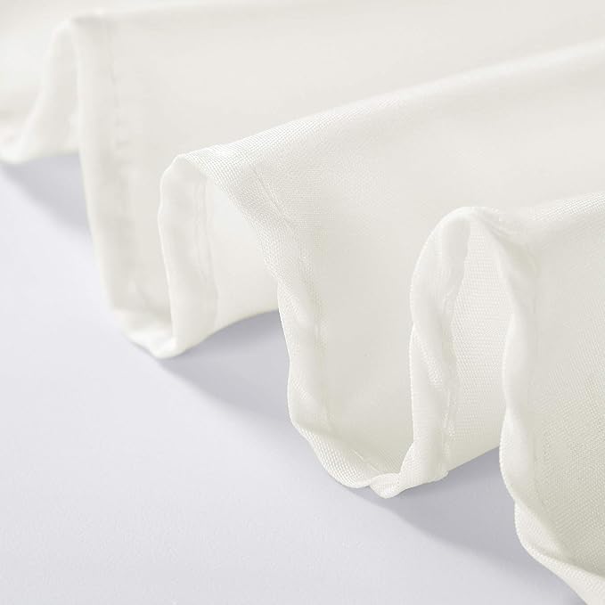 Cupuamon 70 inch Round Tablecloth Washable Polyester Table Cloth Decorative Table Cover for Wedding Party Dining Banquet (70 inch, Ivory)