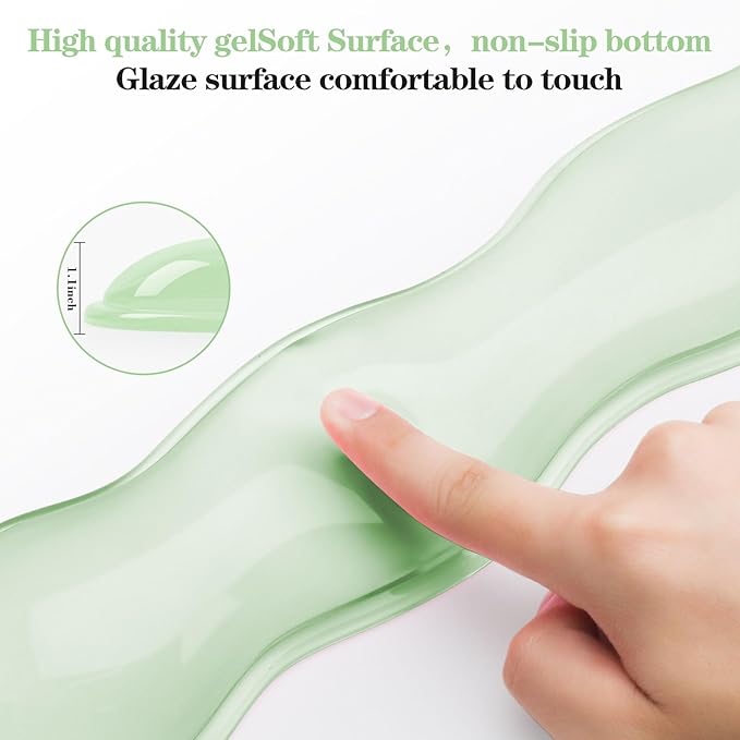 ABRONDA Gel Wrist Rest for Keyboard and Mouse, Wrist Rest for Keyboard, Mouse Wrist Support, Pain Relief, Cool Touch, Non-Skid, Mouse Wrist pad