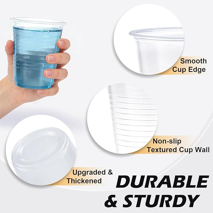 Lamosi 1500 Pack 5 oz Plastic Cups, Disposable Party Cups, Small Drinking cup for Bathroom, Party, Wedding, Travel, BBQ, Picnic, Event
