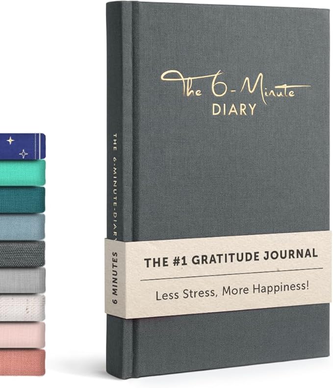 6-Minute Diary – 3-Million-User Gratitude Journal for Women & Men with Prompts – Guided Self Care Book Based on Positive Psychology – Daily Manifestation