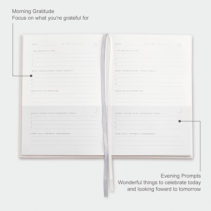 And Per Se Gratitude Journal – Five Minutes a Day to Cultivate Mindfulness, Happiness, Positive Vibes, Affirmations & Self-Reflection – Undated Daily Gratitude Journal for Women & Men (Black)