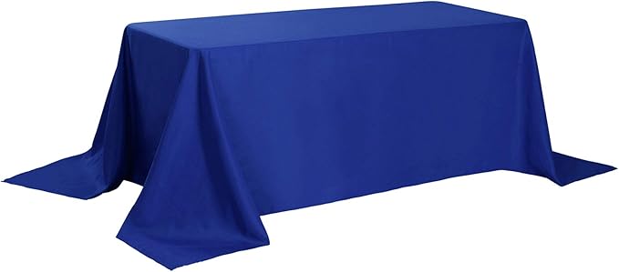 Cupuamon Rectangle Tablecloth 90x156 inch Washable Polyester Fabric Table Cloth for Wedding Party Dining Banquet Decoration（90x156, Royal Blue）