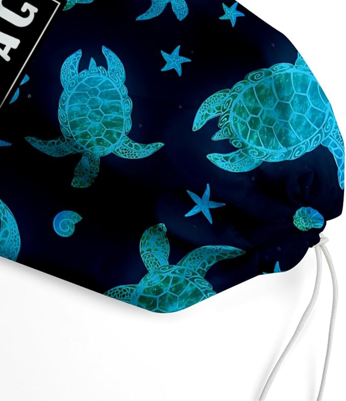 Plastic Bag Holder, Reusable Grocery Bag Holder for Home Kitchen Traveling Camping Beach Decor, 1 Pack, Marine Life Turtle Pattern