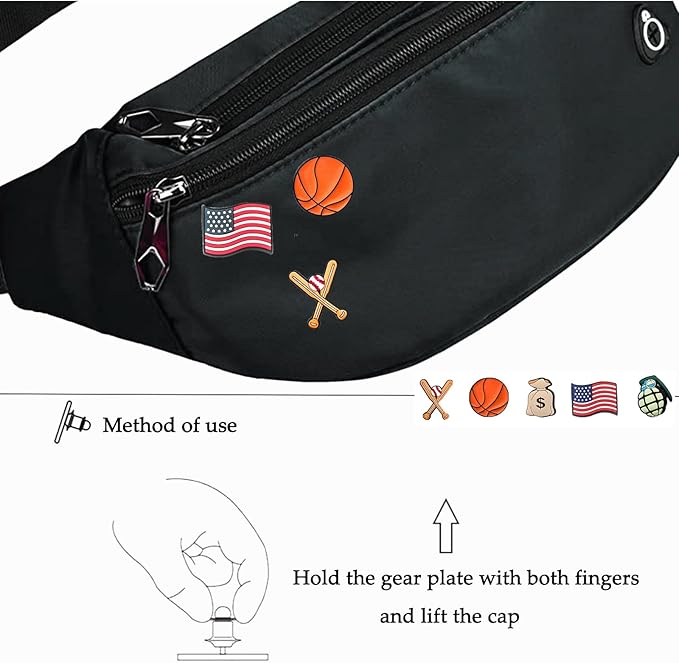 Fanny Packs for Men and Women, Waterproof Sports Waist Pack Bag for Travel Hiking Running Hands-free