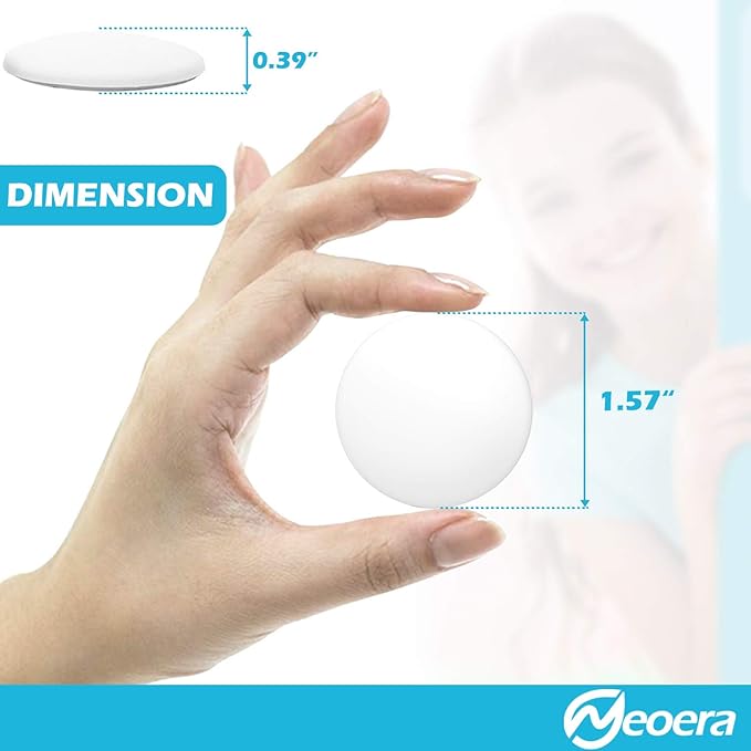 Neoera Door Stopper Wall Protector (8Pack) 1.57" Rubber Door Handle Bumper, Wall Protectors with Premium Self Adhesive Sticker for Protecting Wall (White)