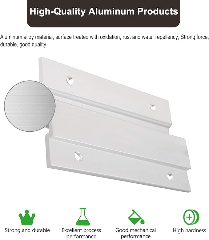 French Cleat Picture Hanger, Aluminum Z Hanger Interlocking Wall Mounting Bracket Hardware Kit Z Clips for Hanging Wall Painting, Mirrors, Panels, Artwork, Cabinet, Whiteboard (4inch-8Pairs)